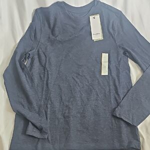 Goodfellow & Co Blue Long Sleeve Tee Soft Cotton Blend